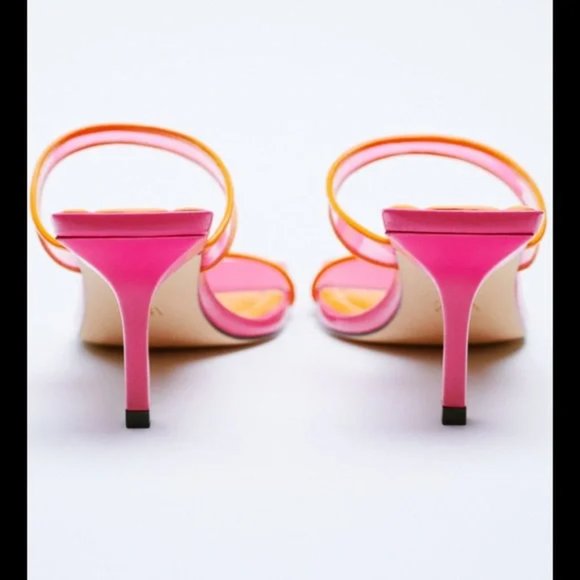 ZARA Square Toe Strappy Sandals - Picture 5 of 6